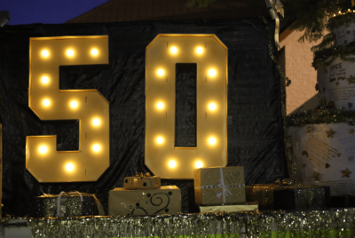 Large light up 50 letters