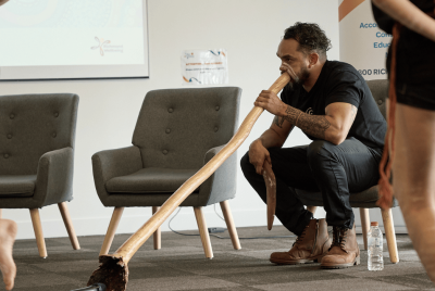 Man playing didgeridoo