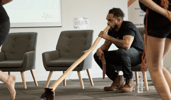 Man playing didgeridoo